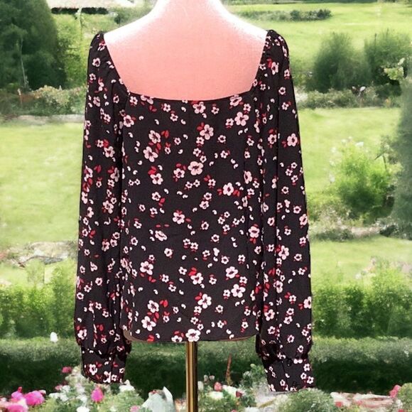 LUSH NWT WOMENS LARGE TOP BLOUSE FLORAL - Picture 2 of 8